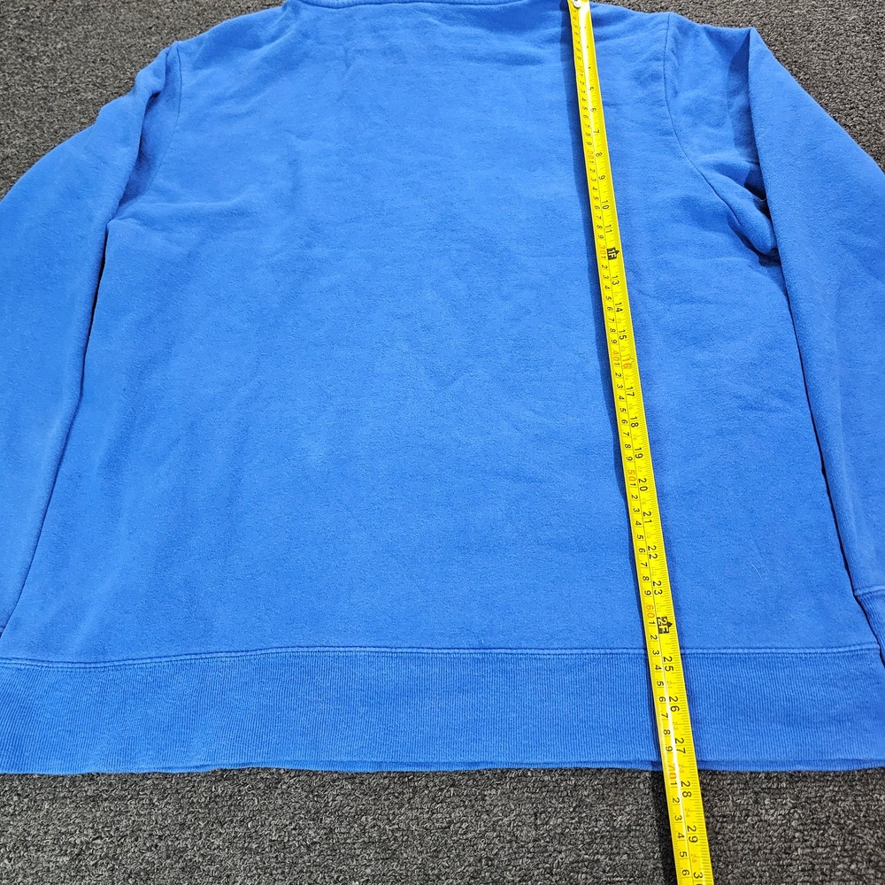 The North Face Mens Large Blue Graphic Logo Fleece Pullover Hoodie Gorpcore fade - Picture 6 of 8